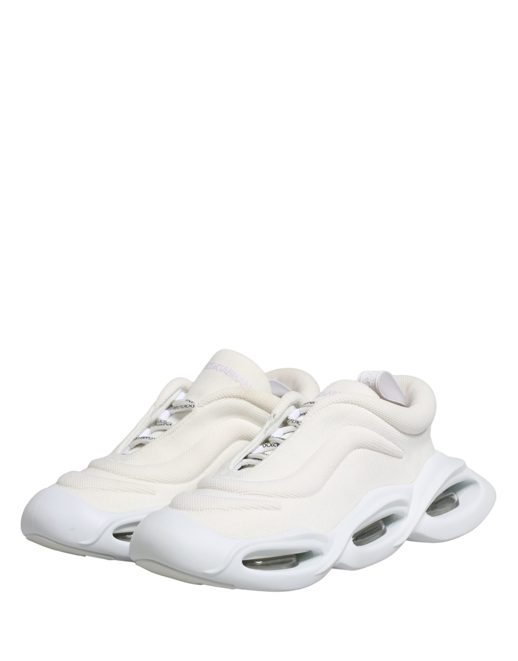 Dolce & Gabbana White Slip On Wave Low Top Sneakers Shoes | Regal Royce