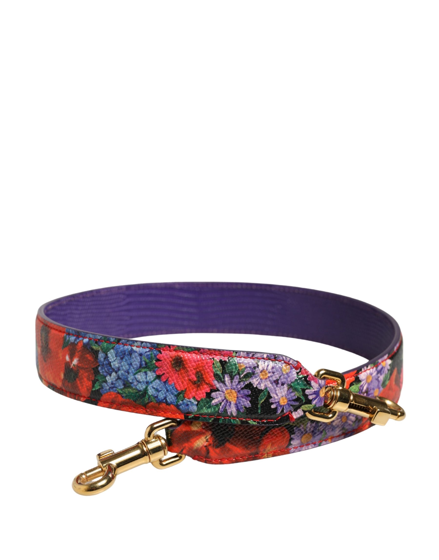 Dolce & Gabbana Multicolor Floral Leather Bag Accessory Shoulder Strap | Regal Royce