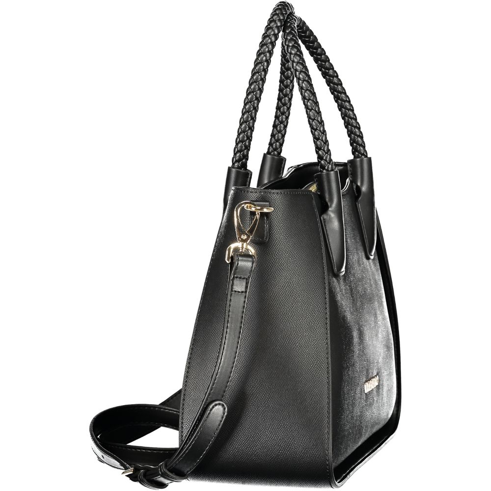 Mario Valentino Nero Poliuretano Women's Bag with Adjustable Shoulder Strap | Regal Royce