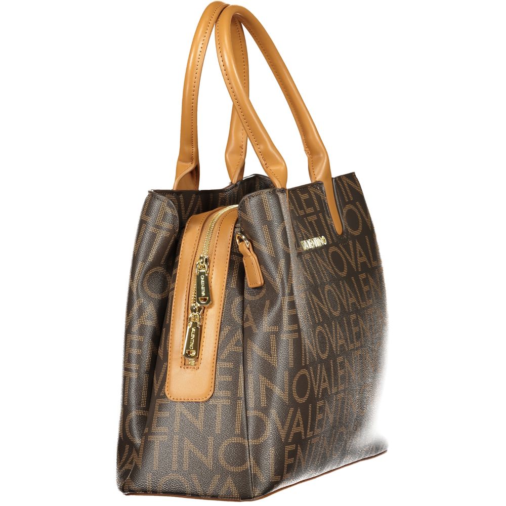 Mario Valentino Brown Polyurethane Women's Bag With Handles | Regal Royce