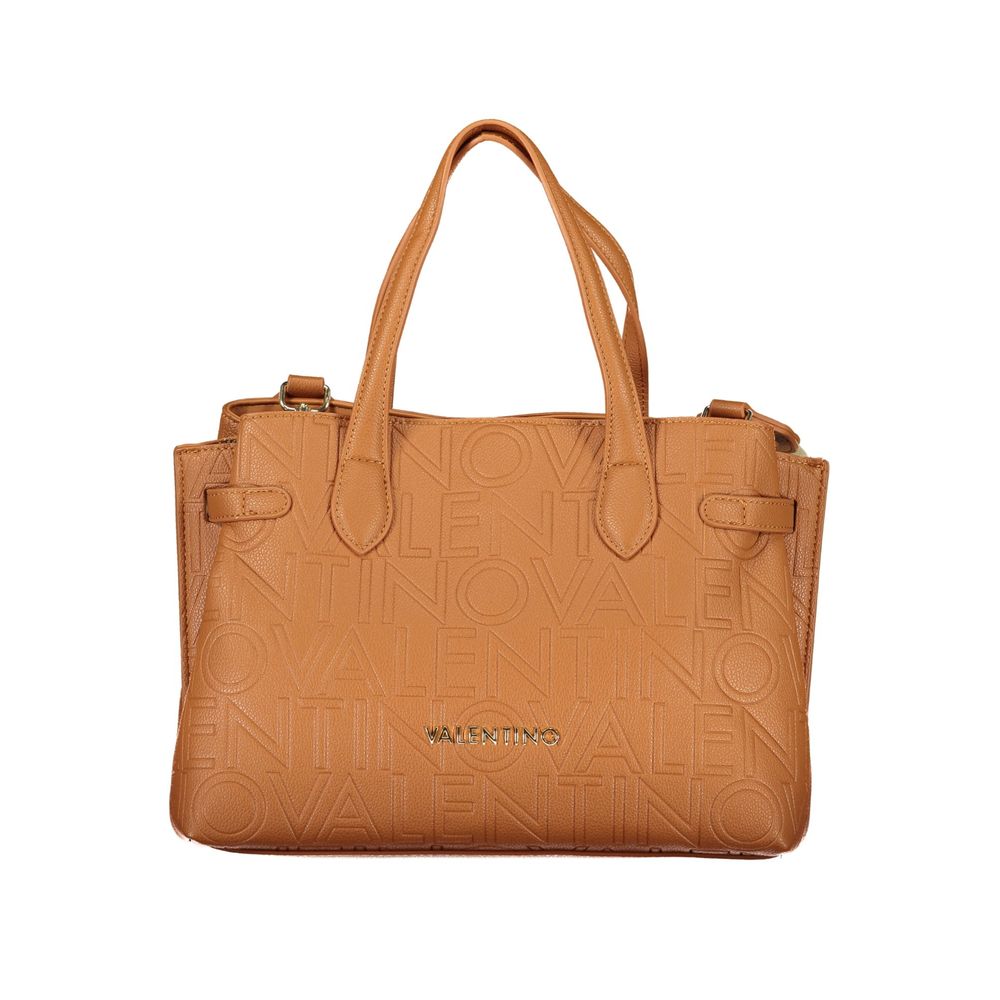 Mario Valentino Brown Polyurethane Women's Bag with Adjustable Shoulder Strap | Regal Royce