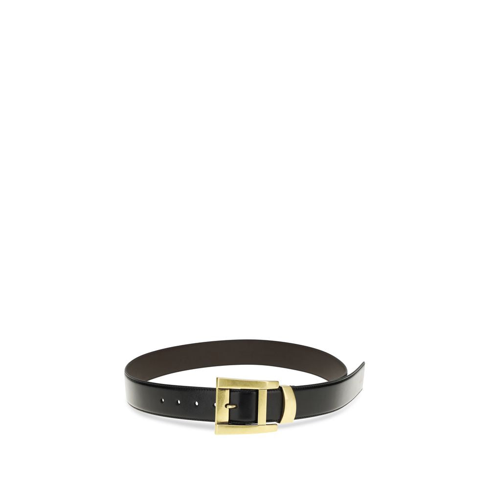 Versace Black Calf Leather Bos Taurus Regular Belt | Regal Royce