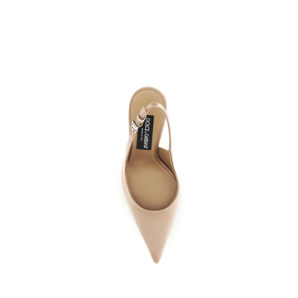Dolce & Gabbana Beige Silk High Heel Pumps | Regal Royce
