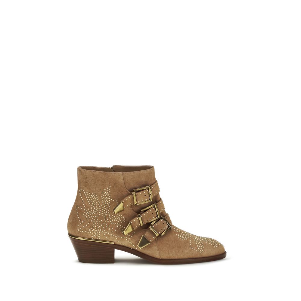 Chloé Beige Calf Leather Bos Taurus Ankle Boots | Regal Royce