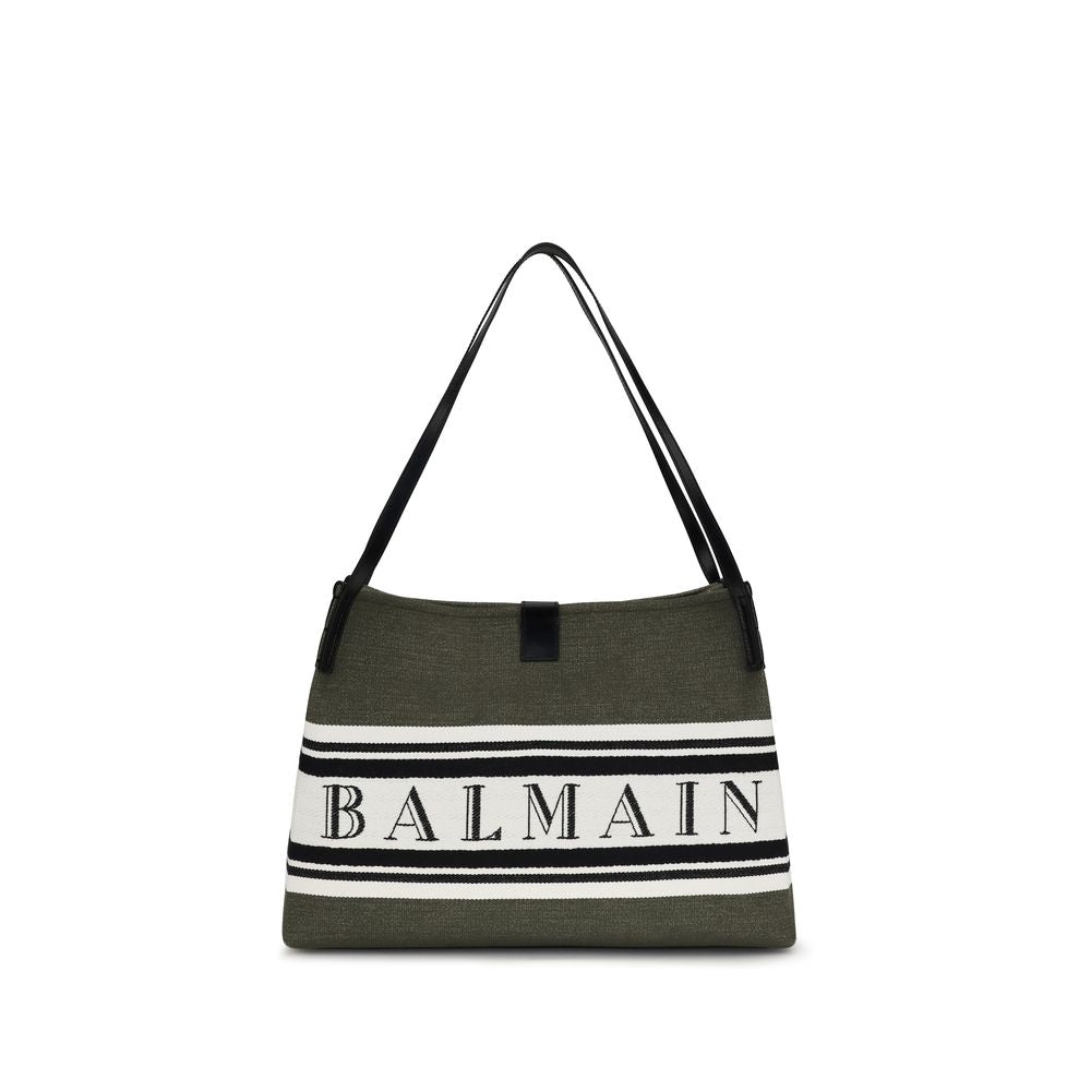 Balmain Black Cotton Shoulder Bag | Regal Royce