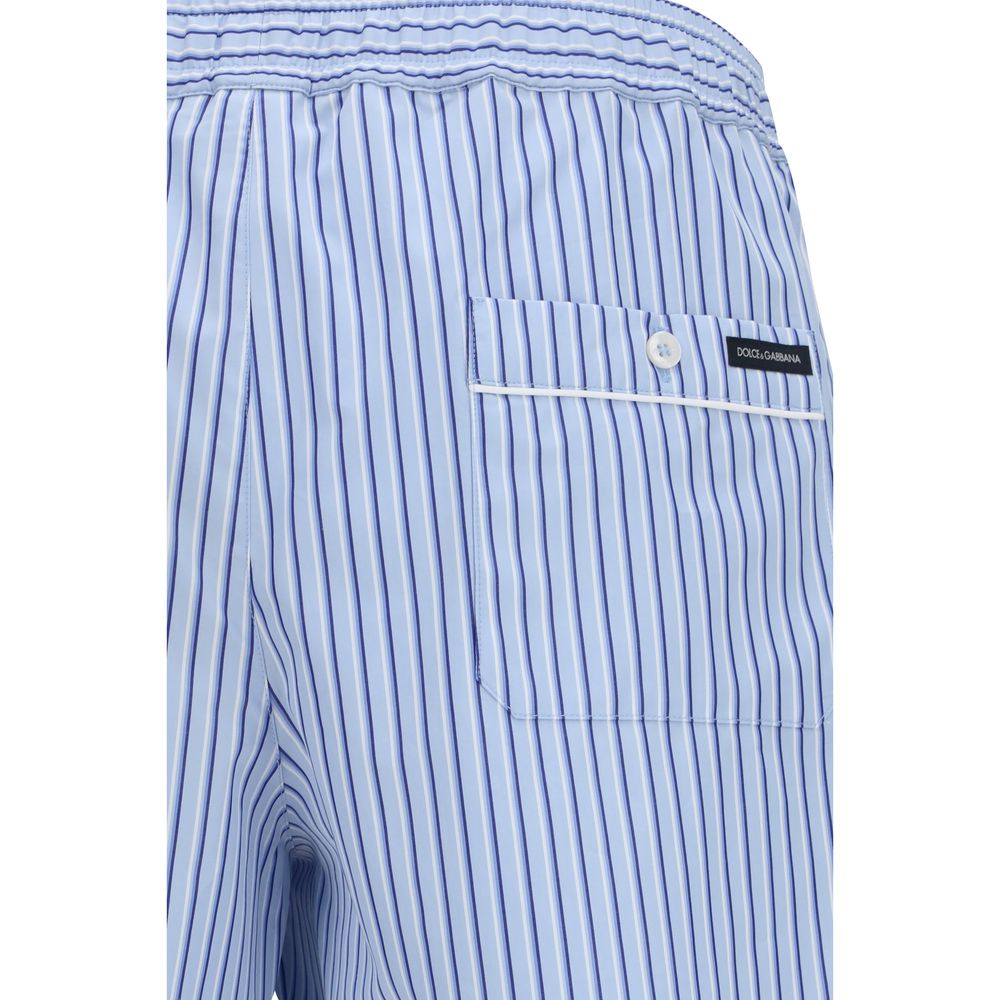 Dolce & Gabbana Blue Cotton Bermuda Shorts | Regal Royce