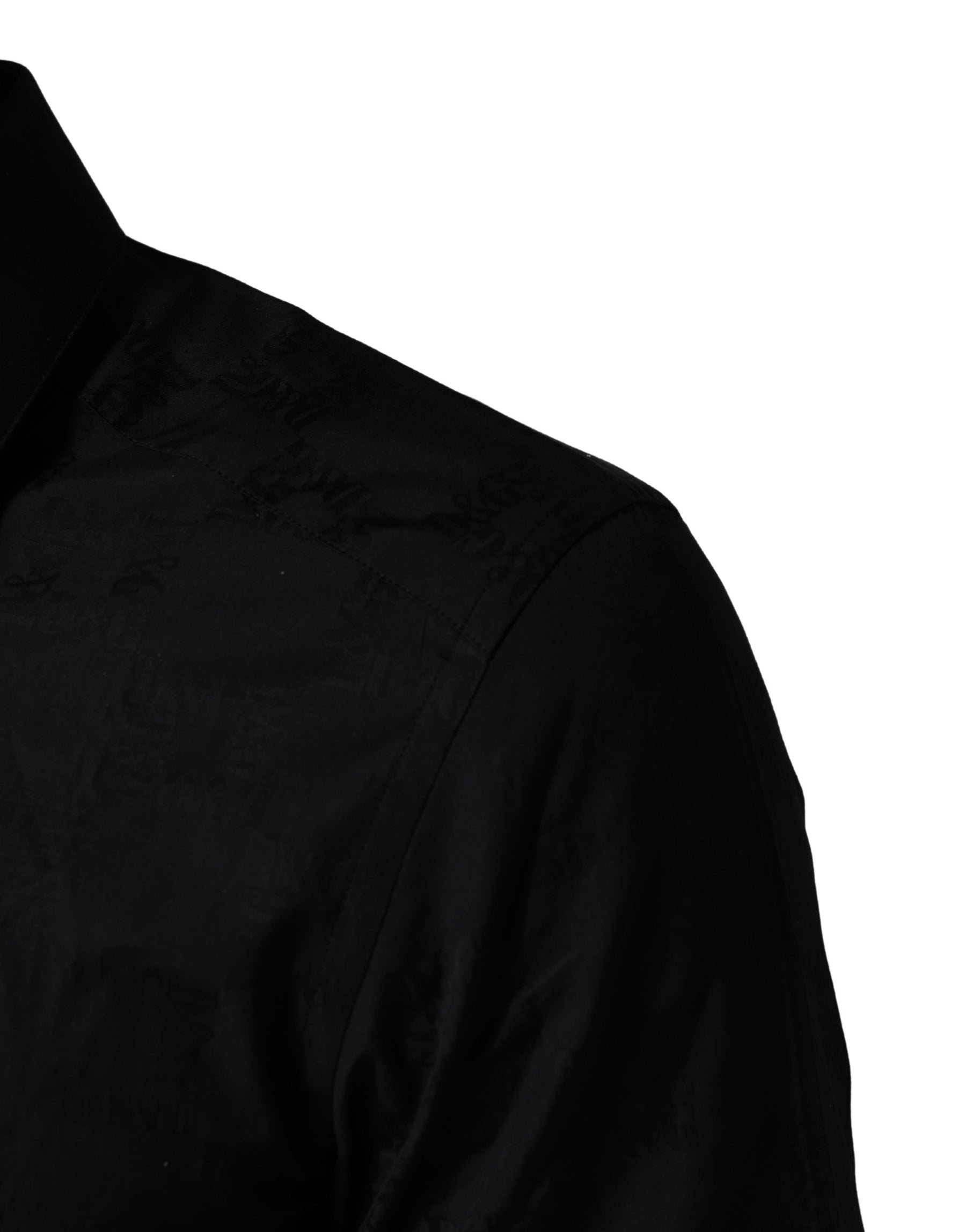 Dolce & Gabbana Black MARTINI Cotton Slim Dress Formal Shirt | Regal Royce