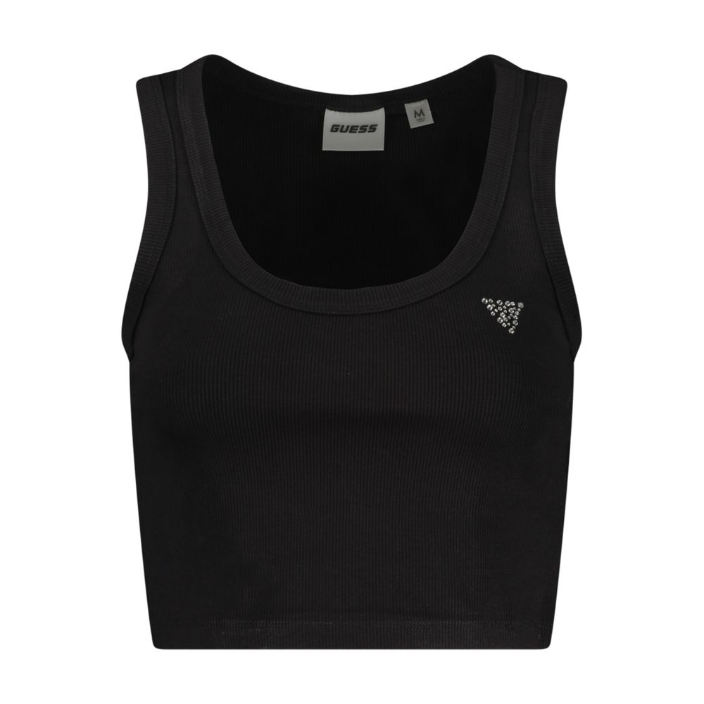 Guess Jeans Black Viscose Women's Tank Top | Regal Royce