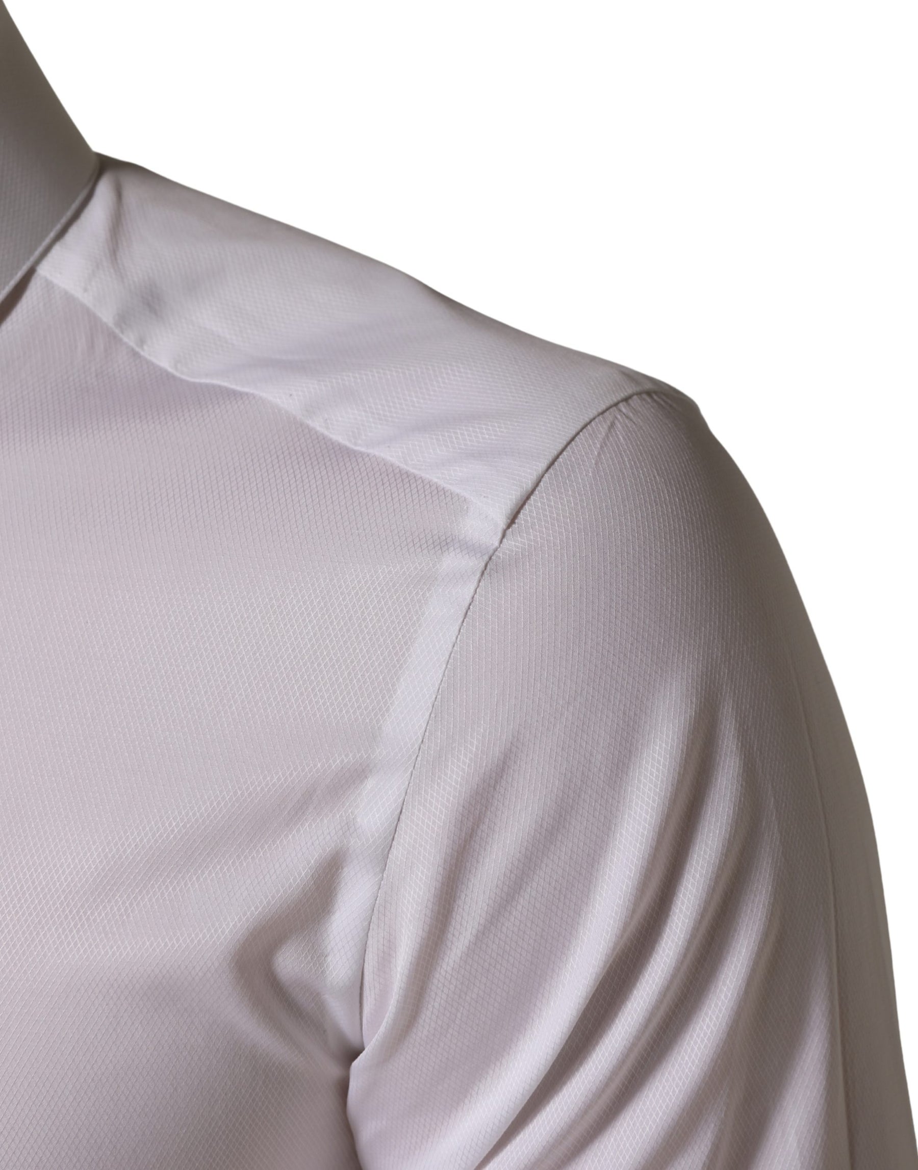 Dolce & Gabbana White Cotton Short Sleeves Button Down Shirt | Regal Royce