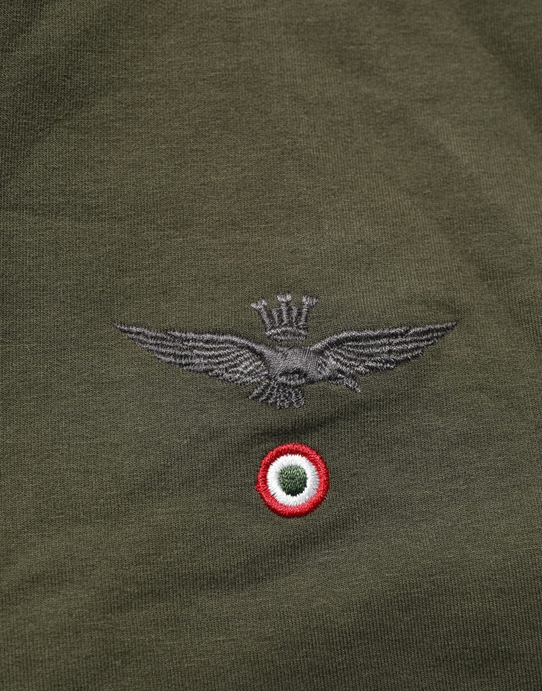 Aeronautica Militare MilitaryGreen HalfZip Sweatshirt Sweater | Regal Royce