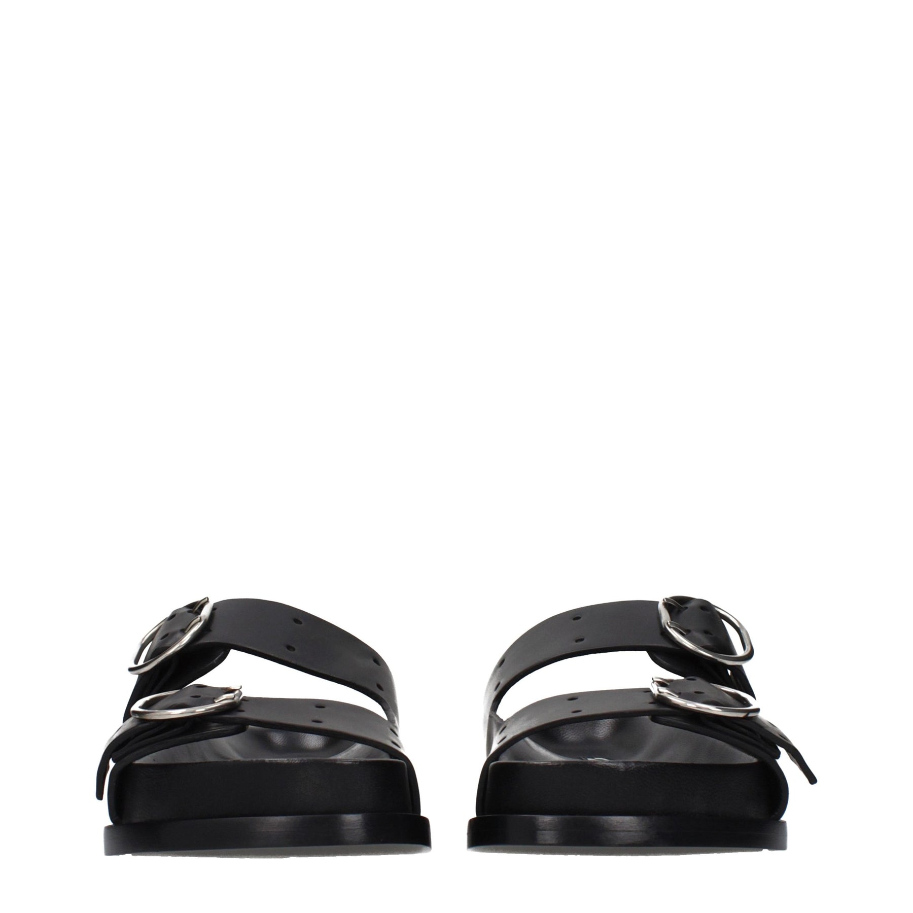 Jil Sander Black Leather Slippers | Regal Royce