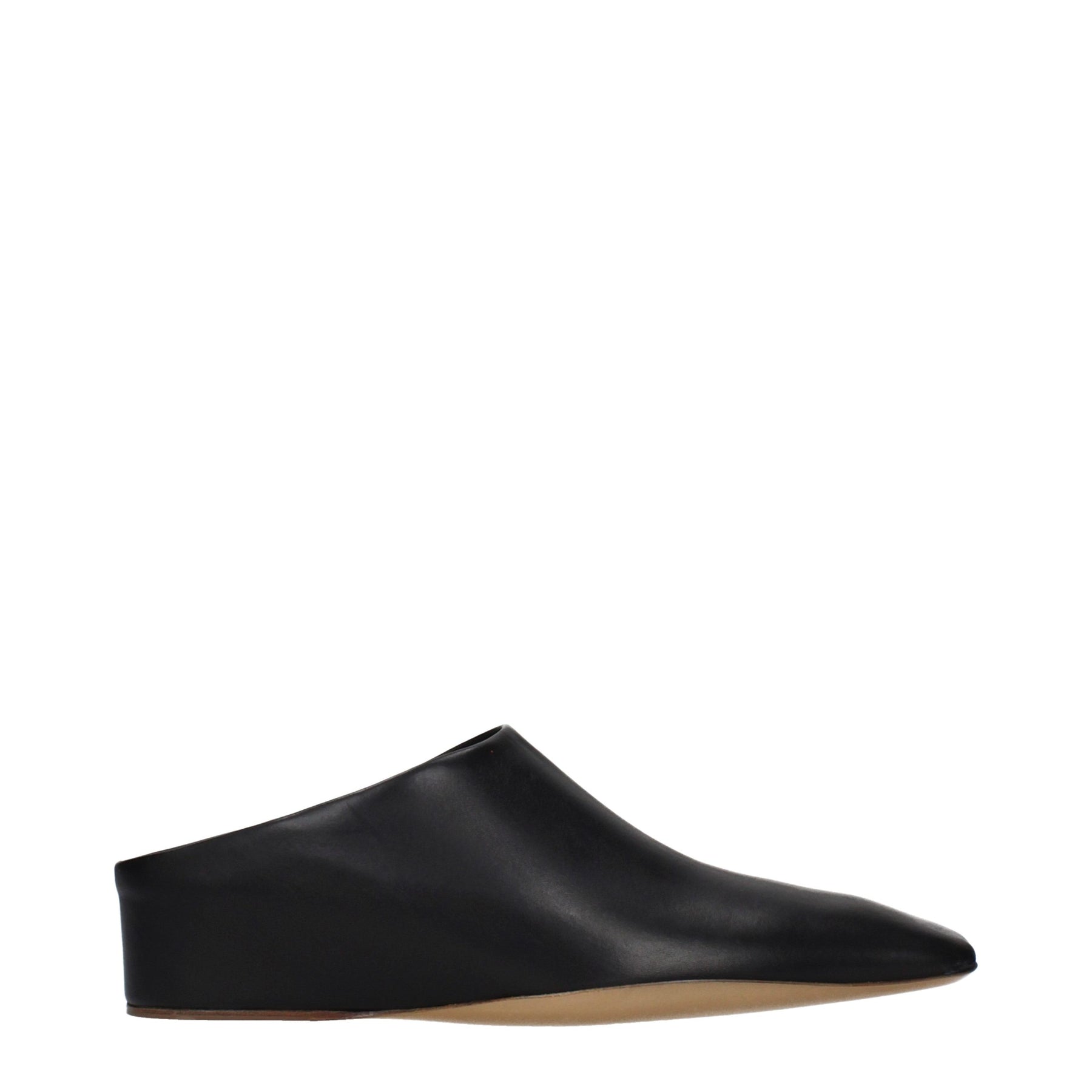 Jil Sander Black Leather Slippers | Regal Royce