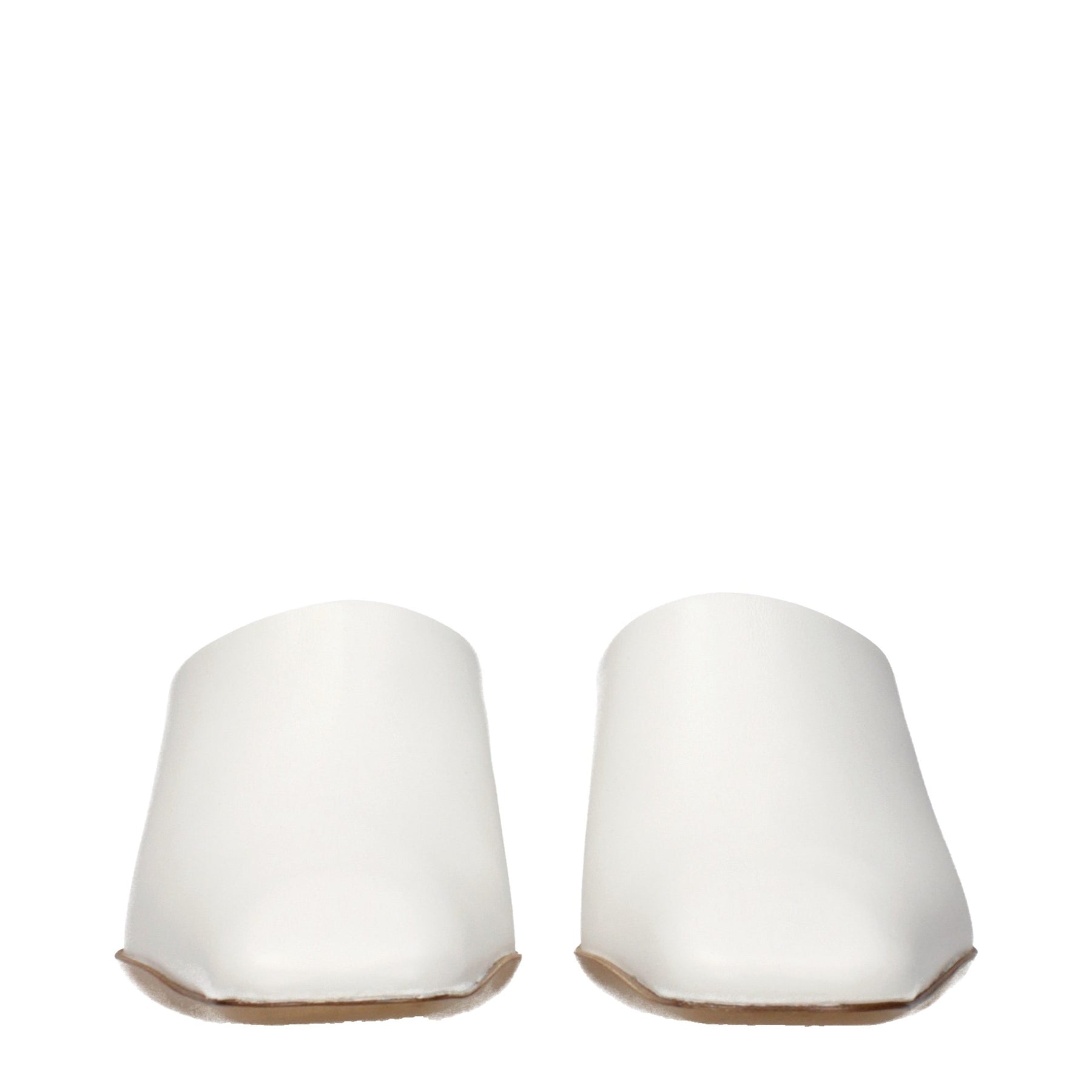 Jil Sander White Leather Slippers | Regal Royce