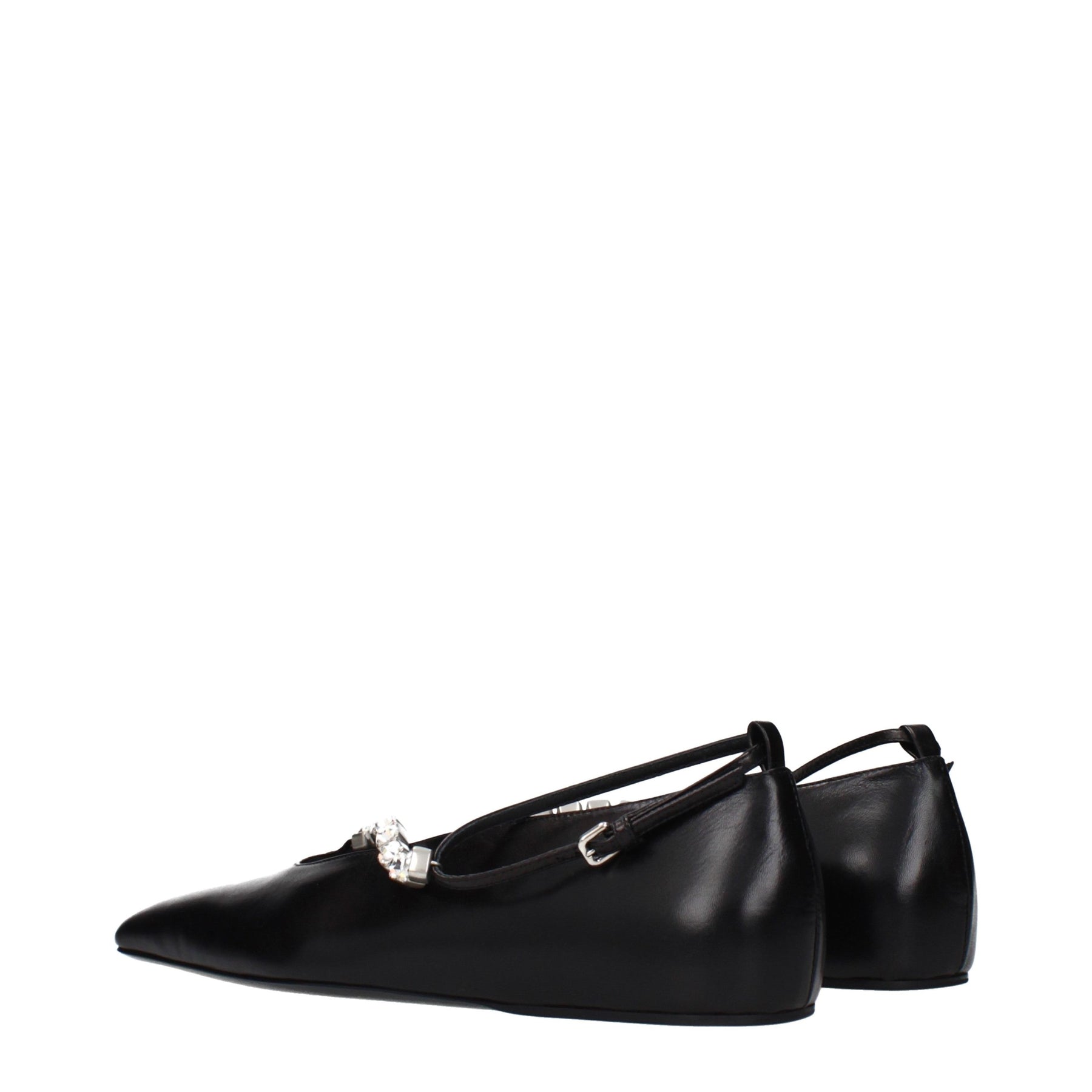 Jil Sander Black Leather Ballet Flats | Regal Royce