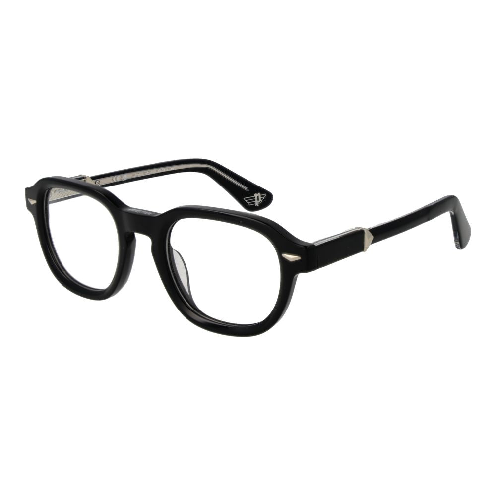 Police Black Cellulose Acetate Glasses (Frames) | Regal Royce