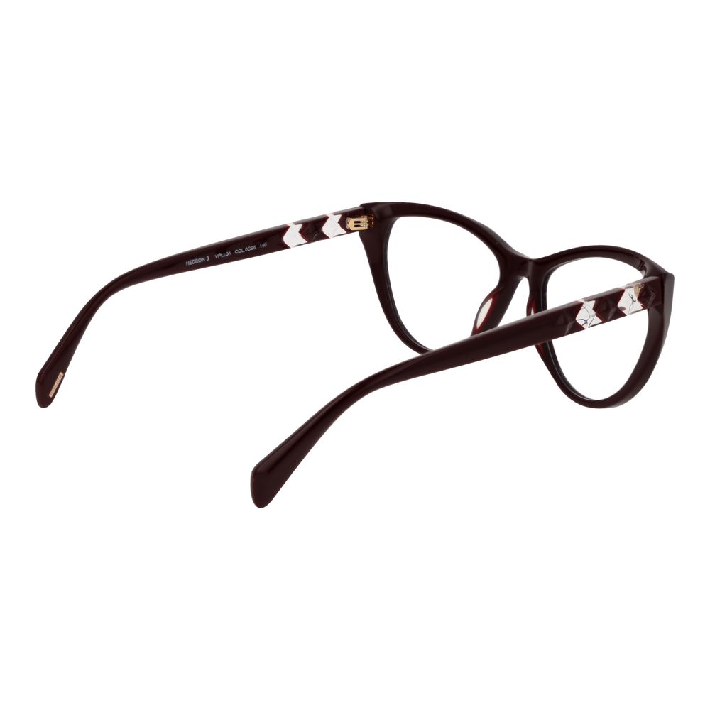 Police Burgundy Plastic Glasses (Frames) | Regal Royce