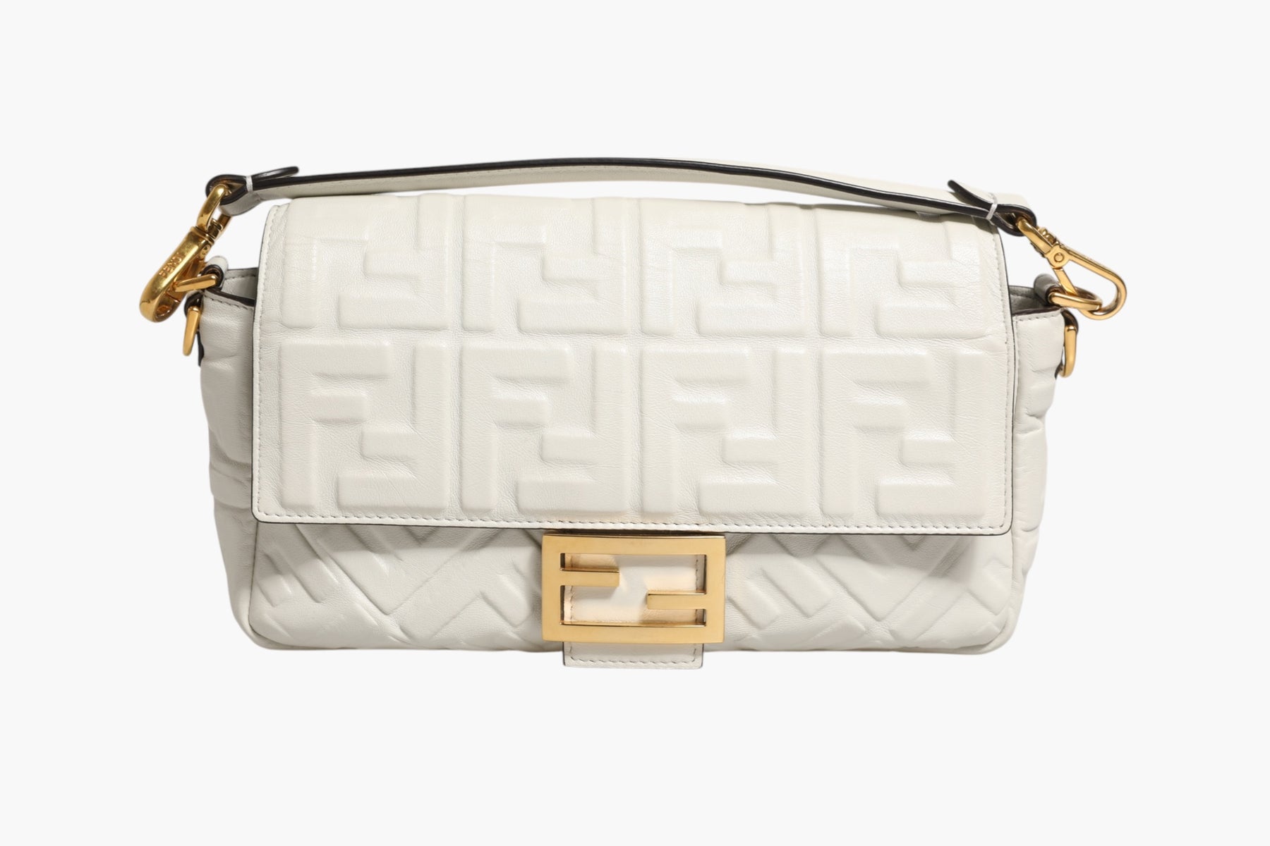 Fendi FF Embossed Baguette Nappa Leather Bag | Regal Royce