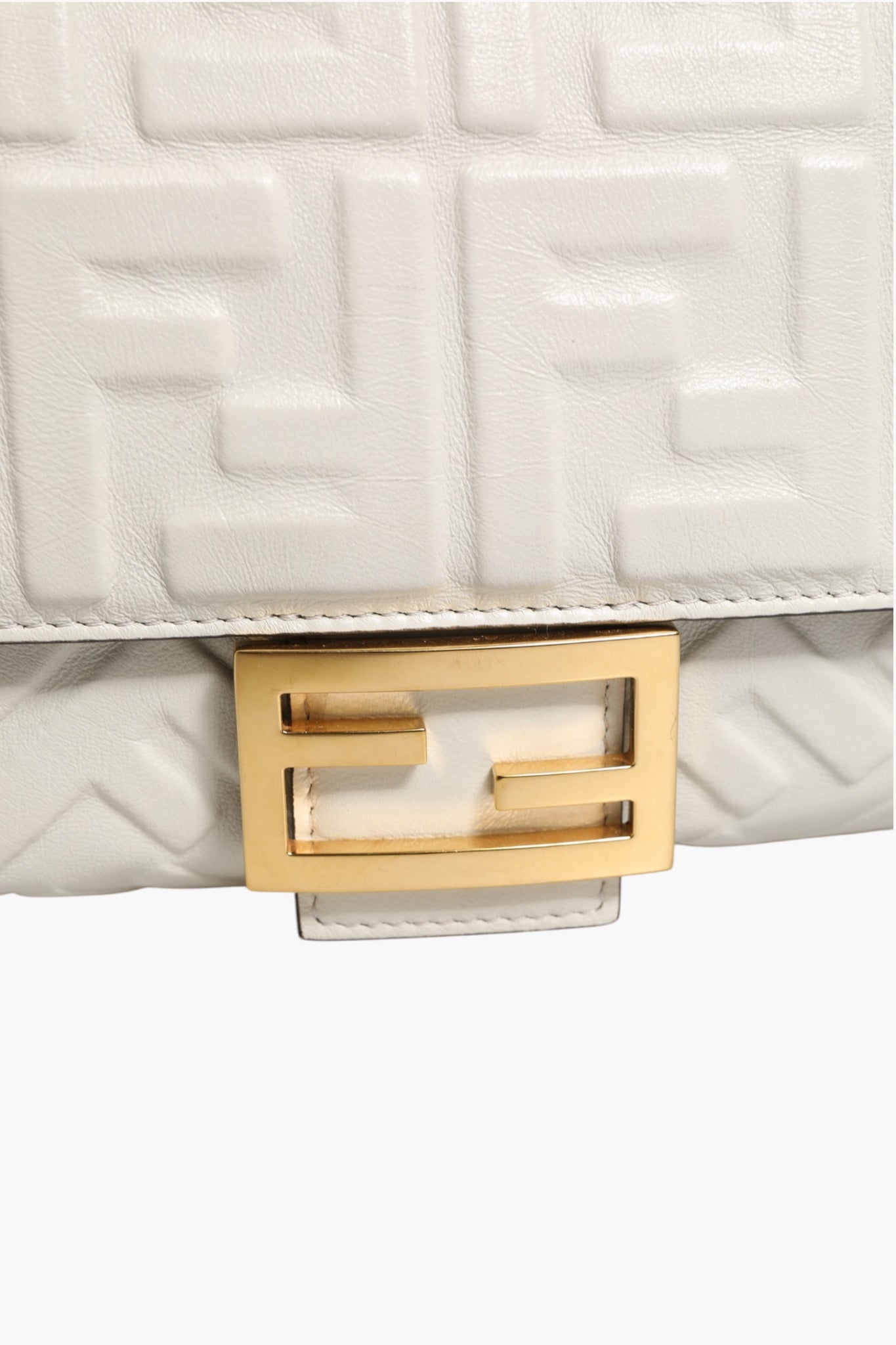 Fendi FF Embossed Baguette Nappa Leather Bag | Regal Royce