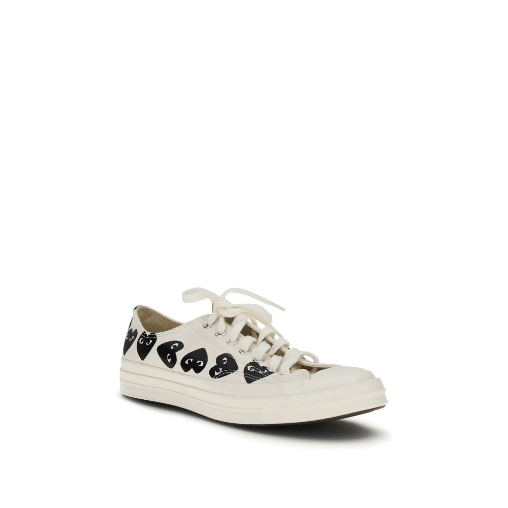 Comme Des Garçons Play x Converse White Canvas Low Top Sneakers | Regal Royce