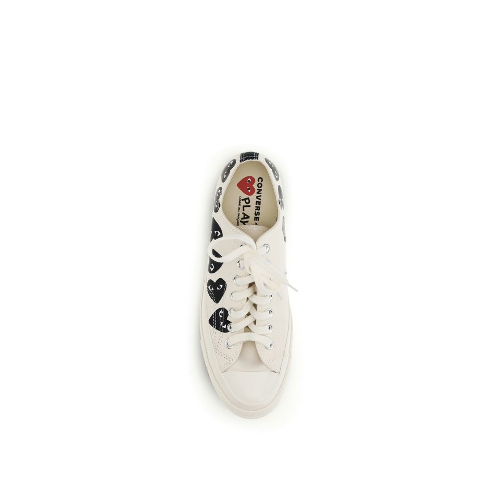 Comme Des Garçons Play x Converse White Canvas Low Top Sneakers | Regal Royce