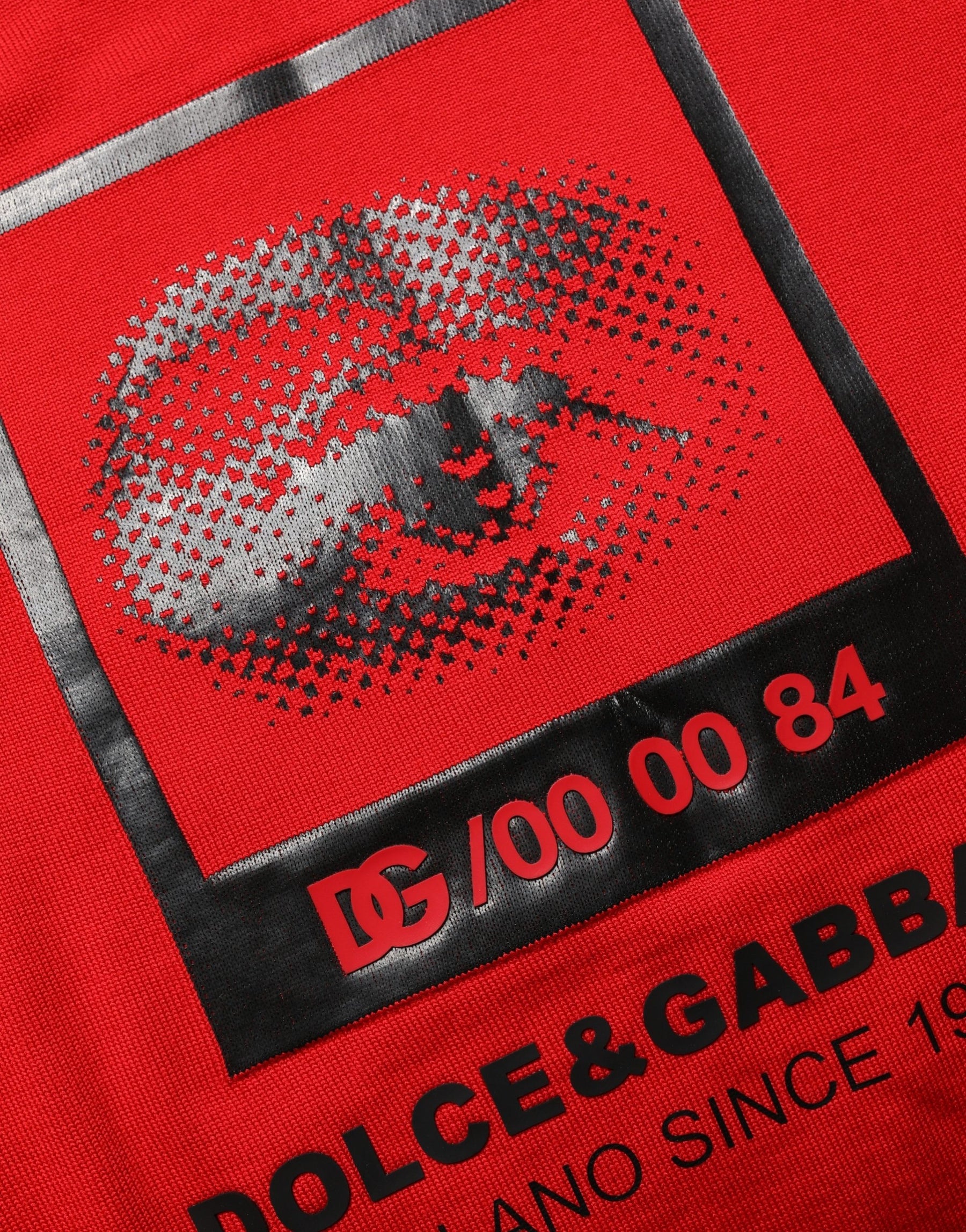 Dolce & Gabbana Red Eye Print Crew Neck Pullover Sweater | Regal Royce