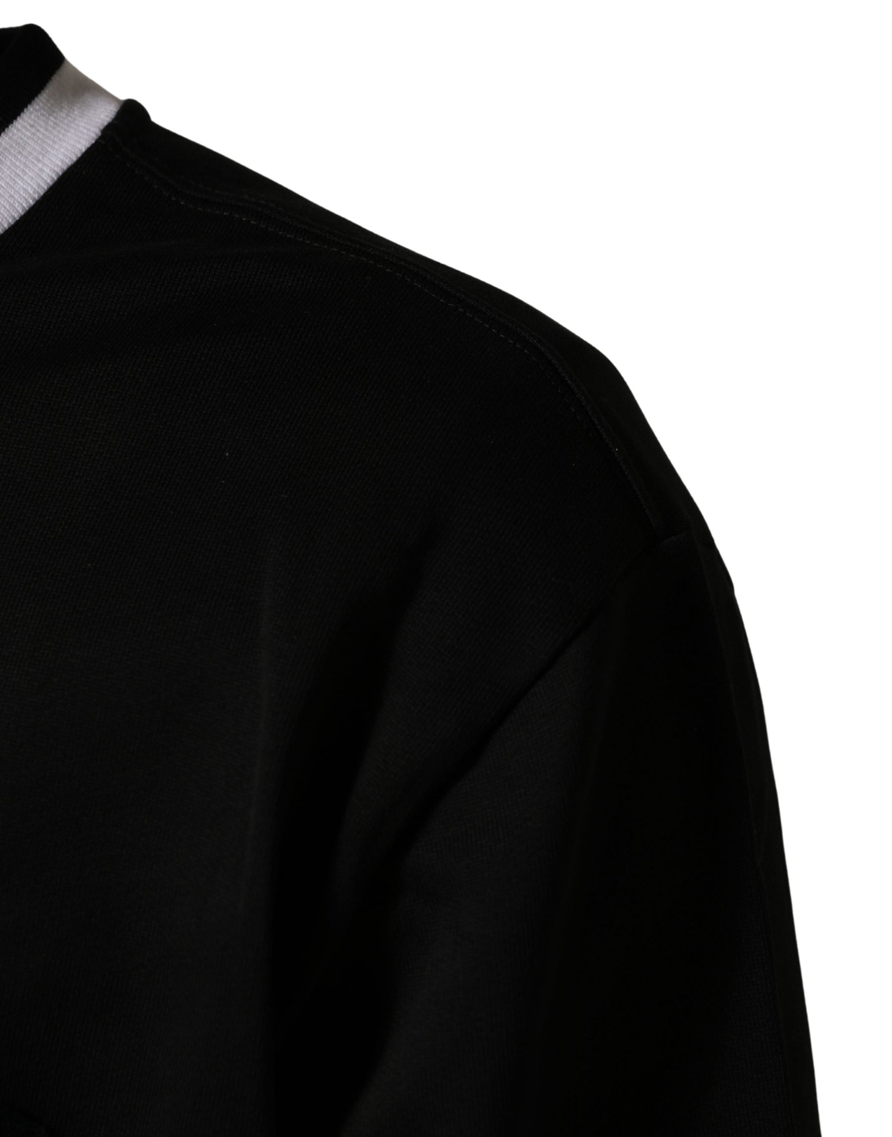 Dolce & Gabbana Black DGLogo Print Cotton Sweatshirt Sweater | Regal Royce