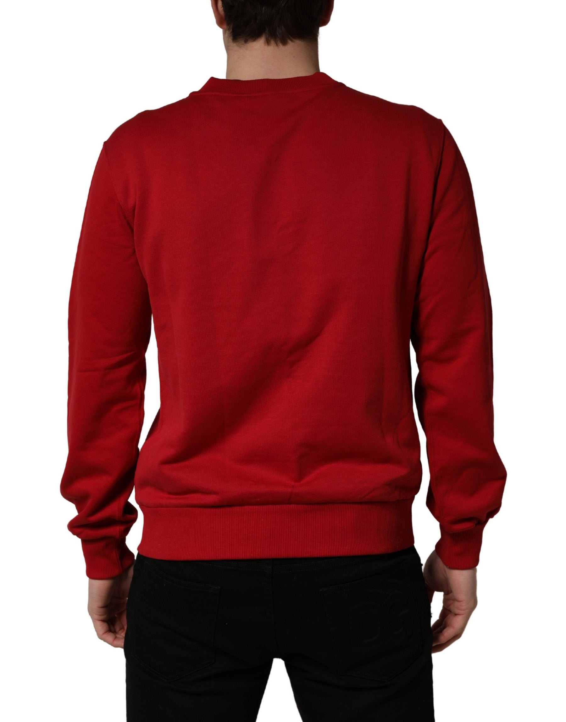 Dolce & Gabbana Red Cotton DG Logo Jersey Sweatshirt Sweater | Regal Royce