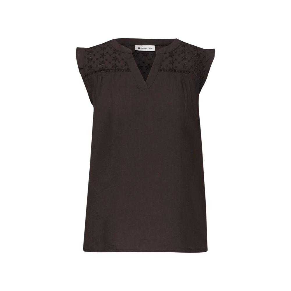 Street One Brown Cotton Blouse | Regal Royce