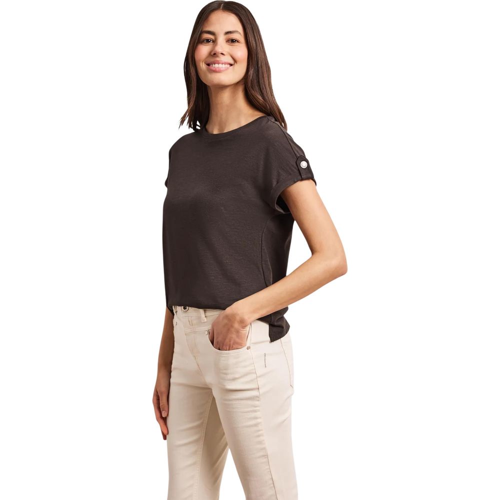 Street One Brown Cotton T-Shirt | Regal Royce