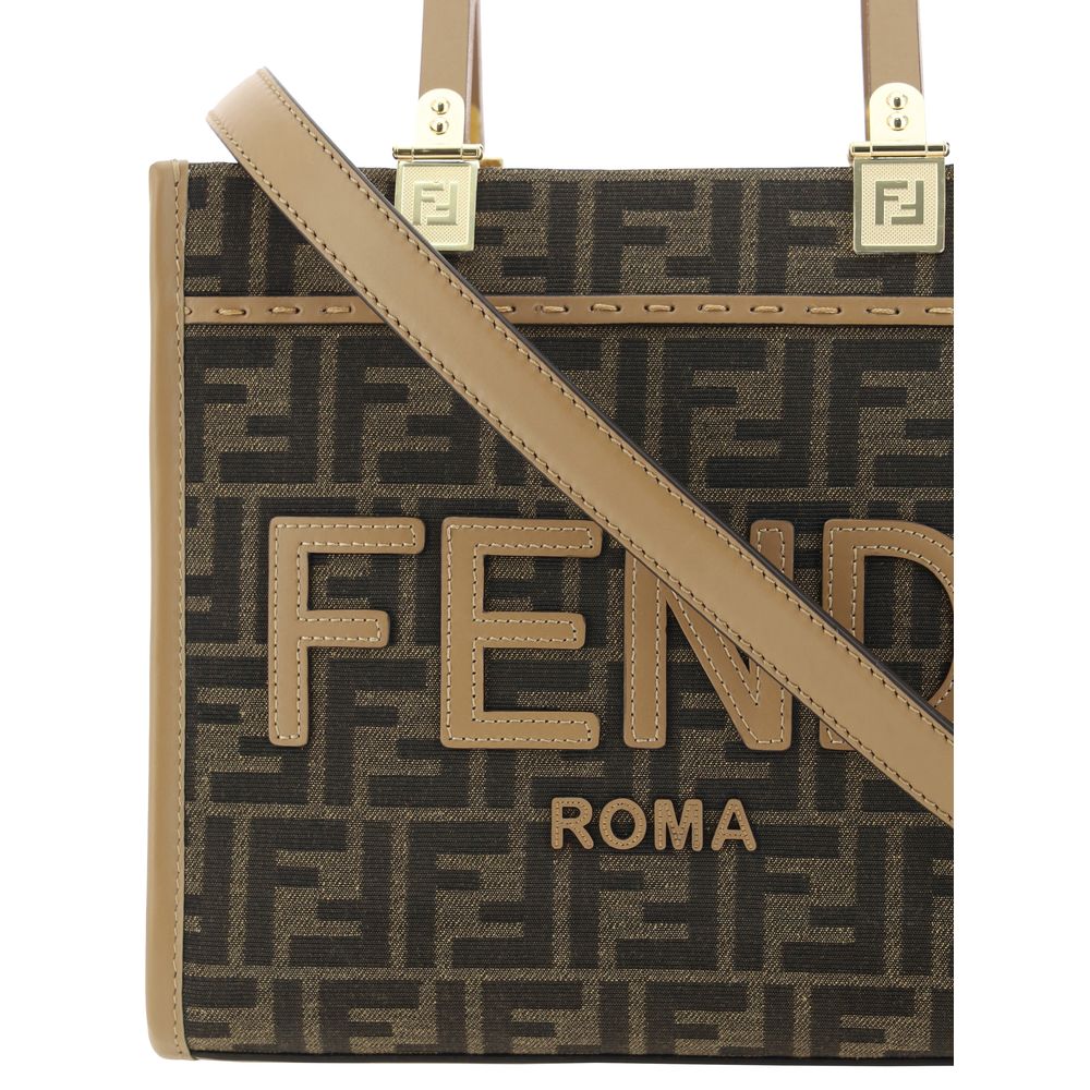 Fendi Brown Fabric Shoulder Bag | Regal Royce