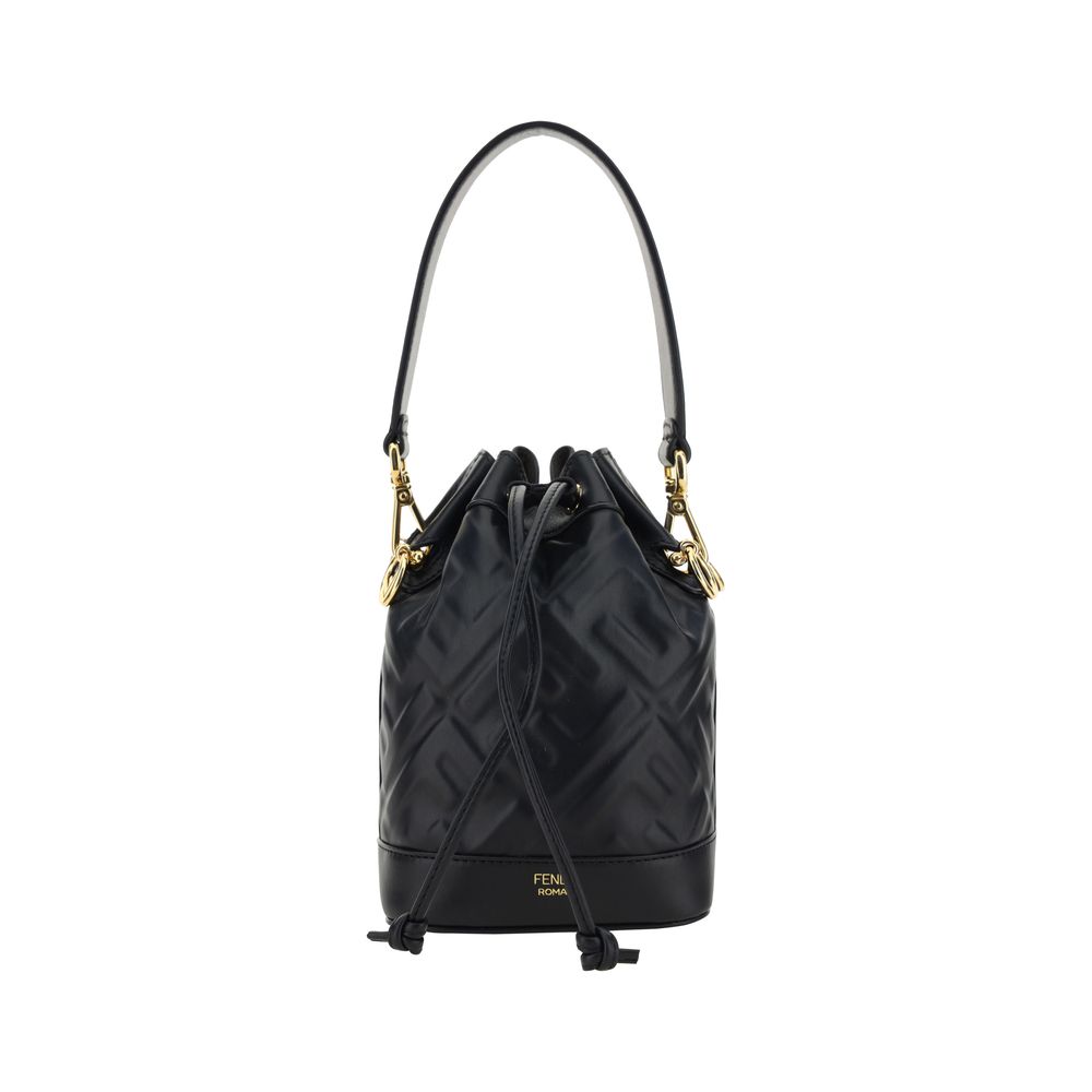 Fendi Black Calf Leather Bos Taurus Backet Bag | Regal Royce
