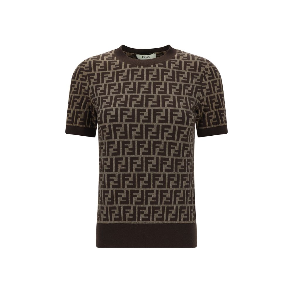 Fendi Brown Cotton T-Shirt | Regal Royce