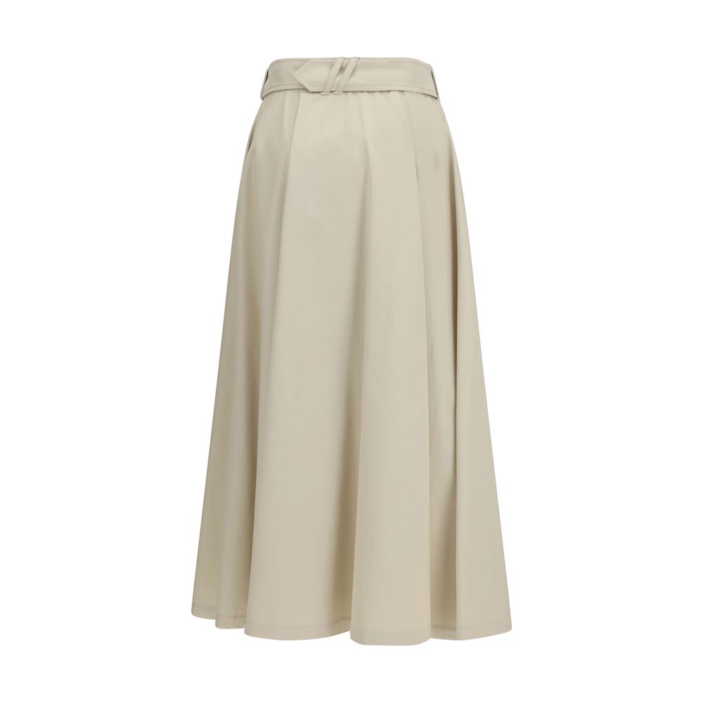 Burberry Beige Cotton Midi Skirt | Regal Royce