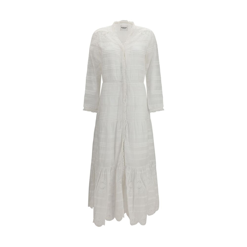 Marant Etoile White Cotton Casual Dress | Regal Royce