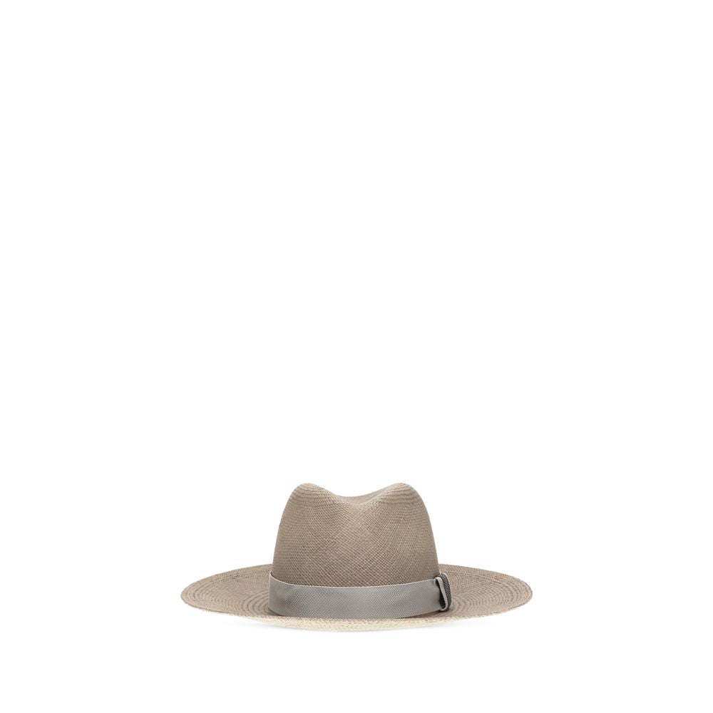 Brunello Cucinelli Beige Straw Fedora | Regal Royce