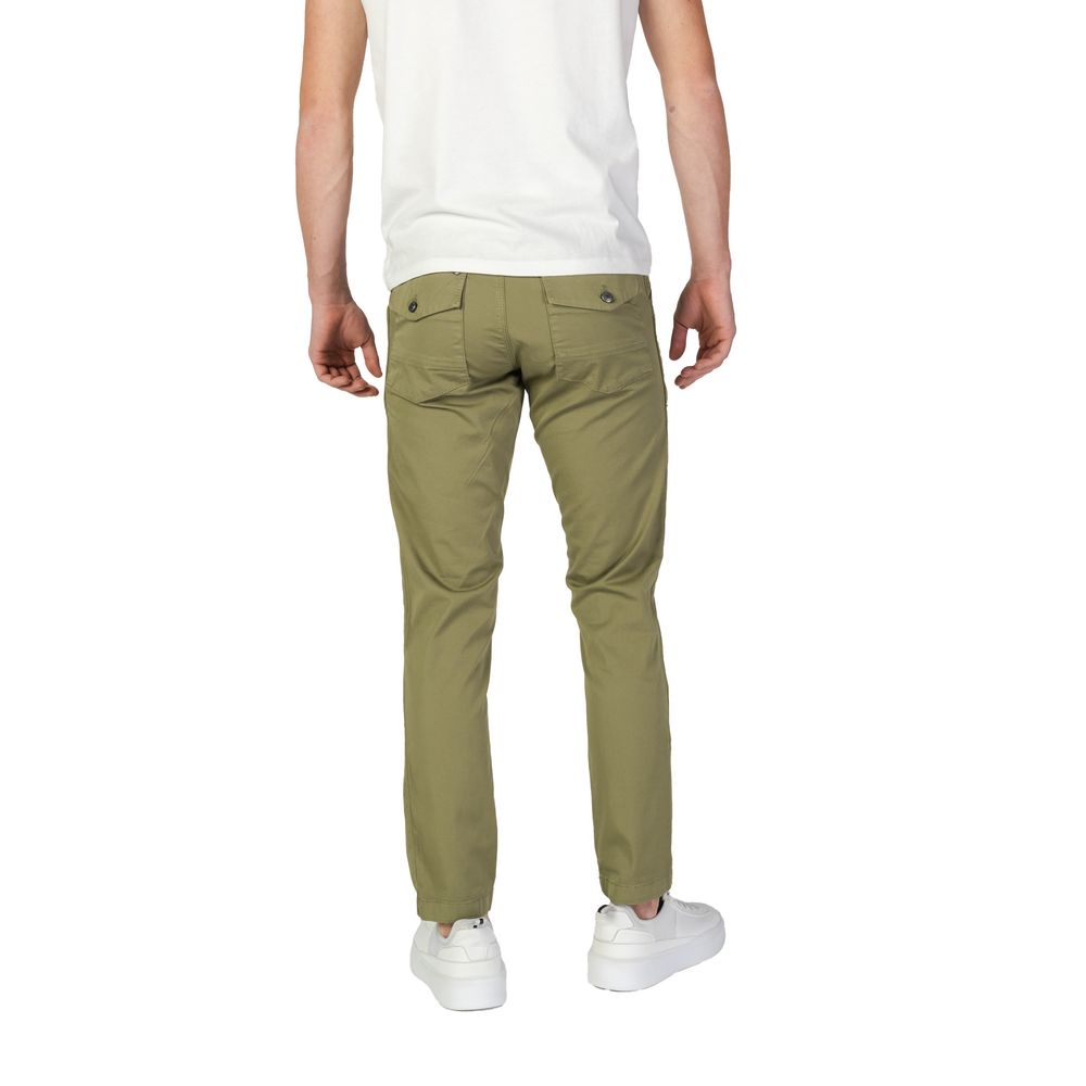 Refrigiwear Green Cotton Casual Pants | Regal Royce