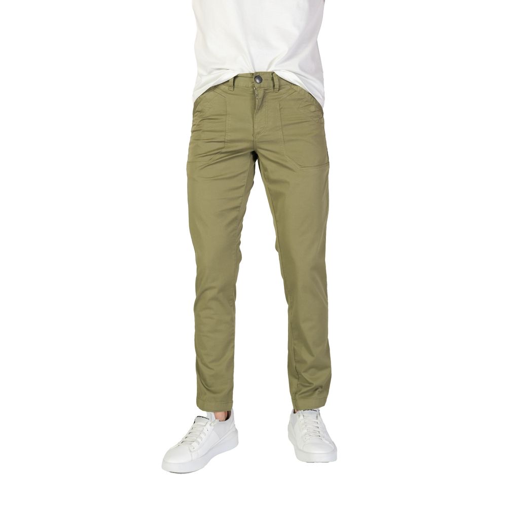 Refrigiwear Green Cotton Casual Pants | Regal Royce
