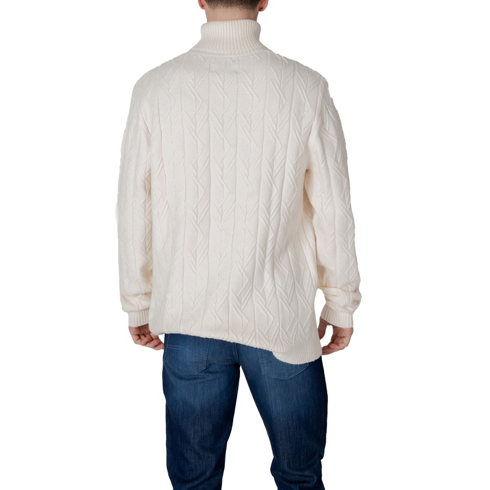 In My Hood Cream Polyester Turtleneck | Regal Royce