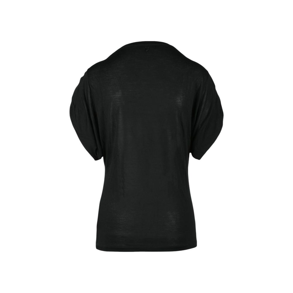 Dondup Black Viscose T-Shirt | Regal Royce