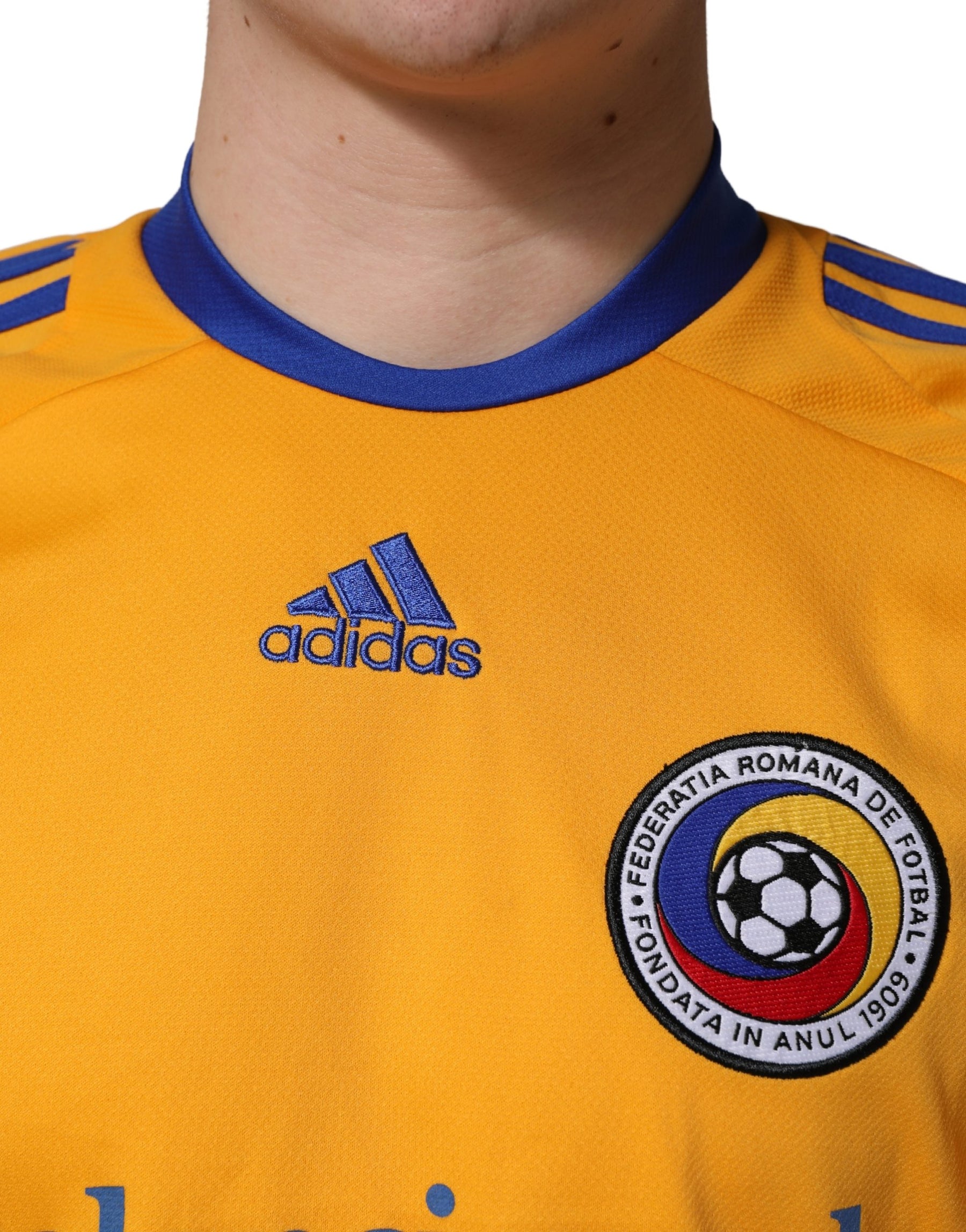 Adidas Yellow Polyester Balenciagoal CrewNeck Jersey T-shirt | Regal Royce