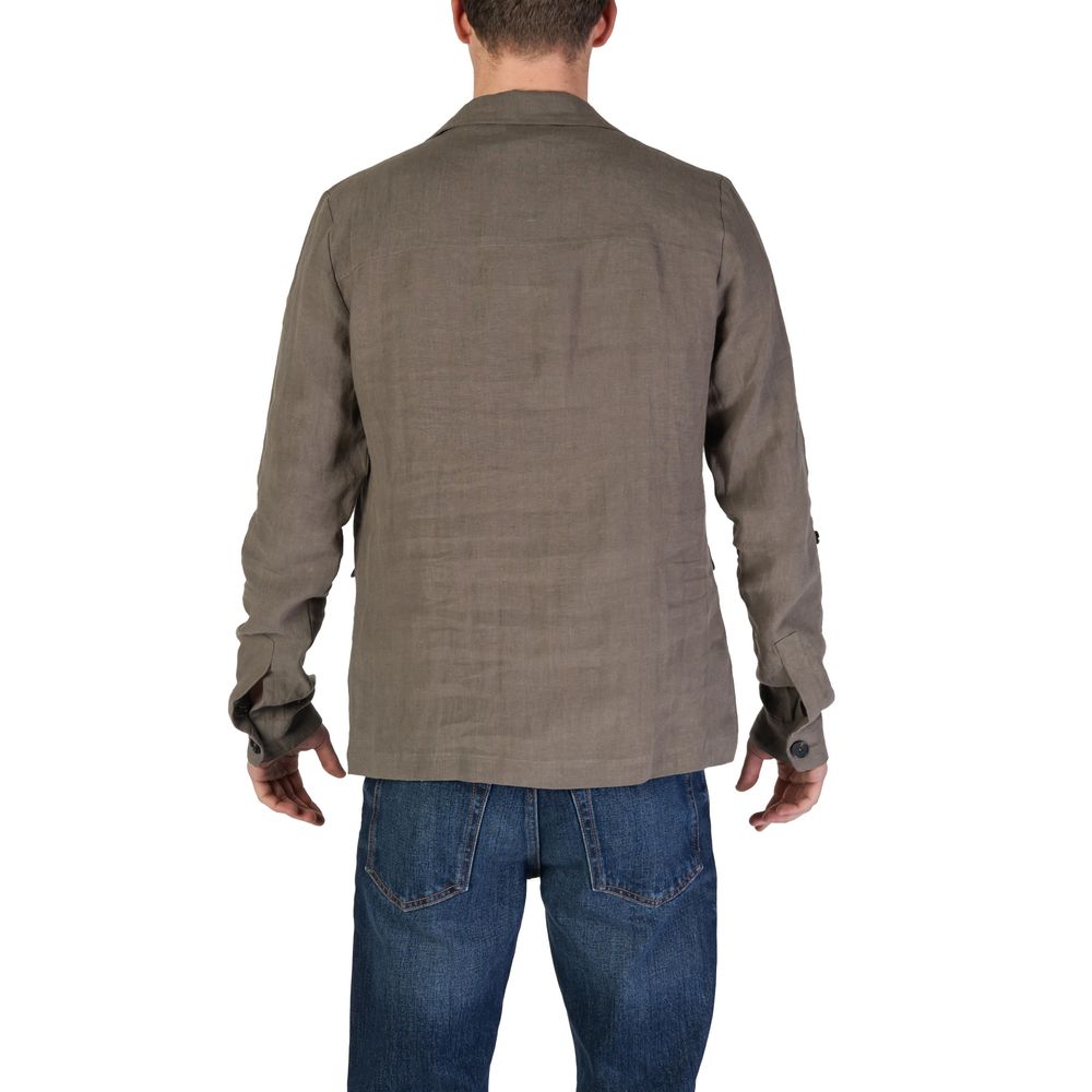 In My Hood Green Linen Blazer | Regal Royce