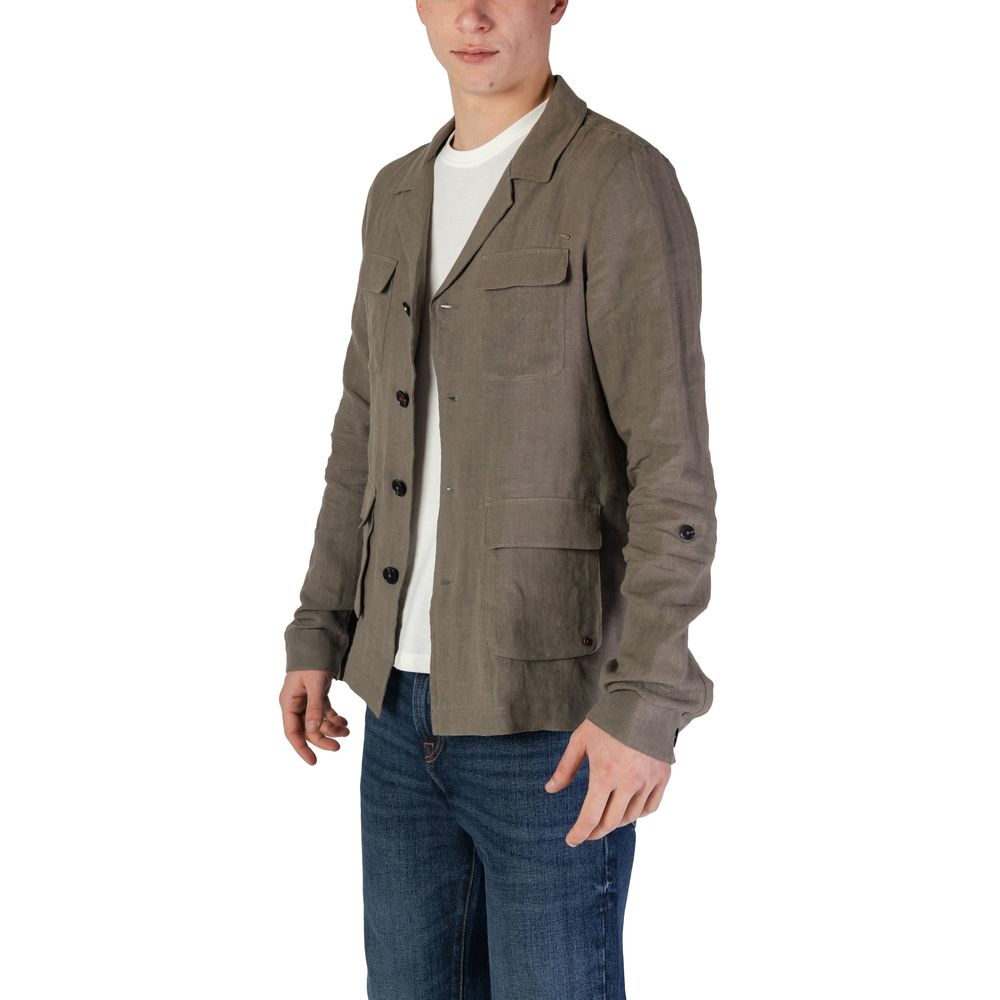 In My Hood Green Linen Blazer | Regal Royce
