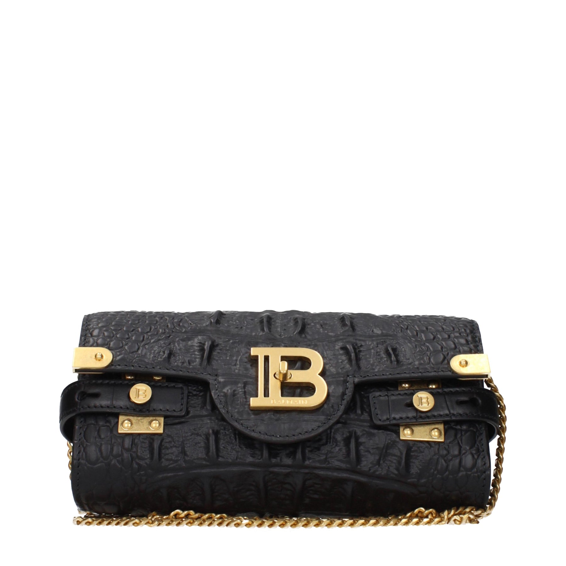 Balmain Black Leather Clutch Bag | Regal Royce
