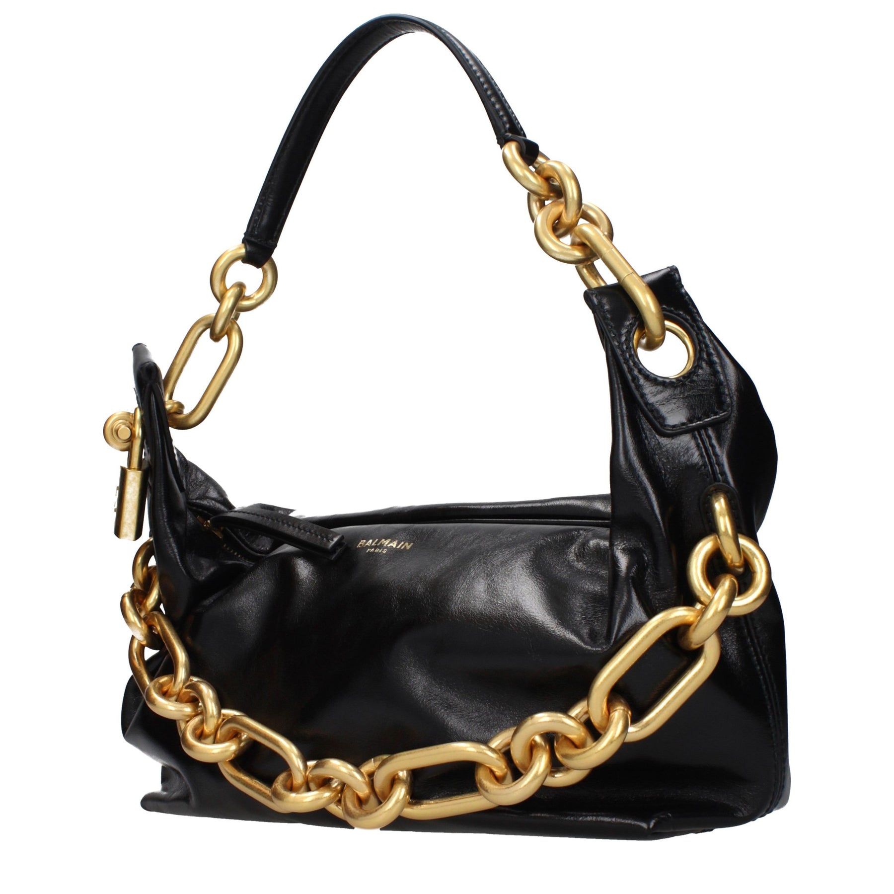 Balmain Black Leather Shoulder Bag | Regal Royce
