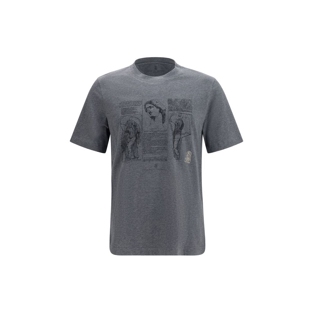 Brunello Cucinelli Gray Cotton T-Shirt | Regal Royce
