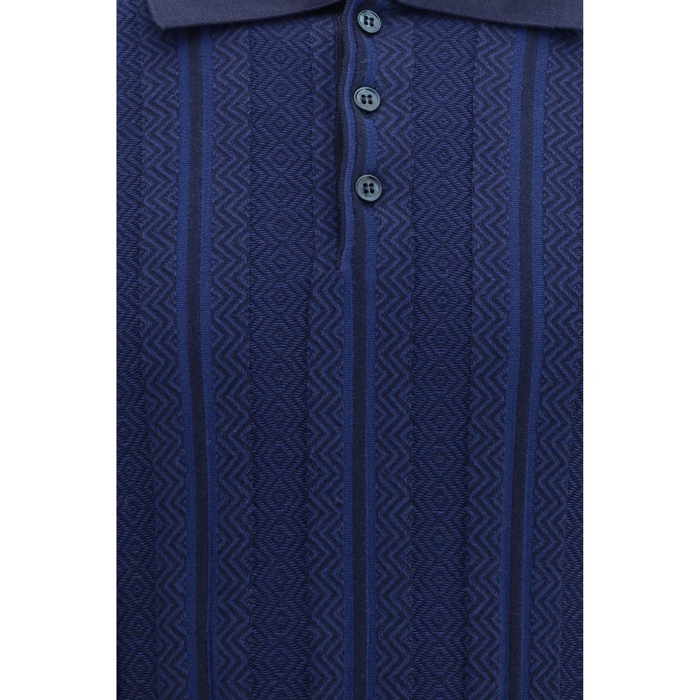 Brunello Cucinelli Blue Cotton Polo Shirt | Regal Royce
