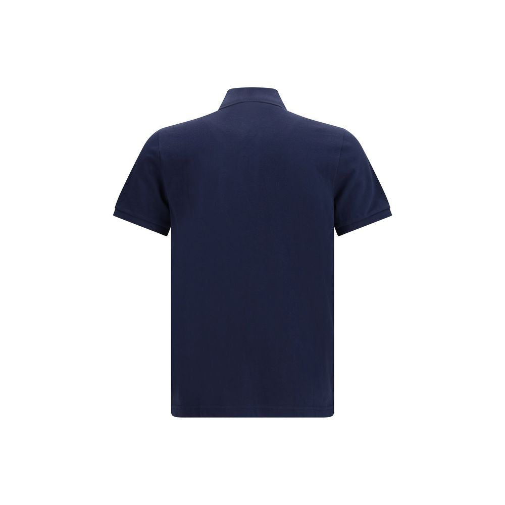 Moose Knuckles Blue Cotton Polo Shirt | Regal Royce
