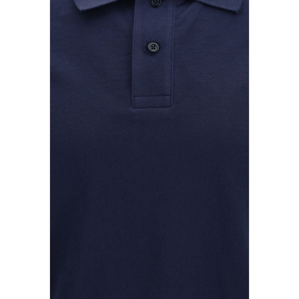 Moose Knuckles Blue Cotton Polo Shirt | Regal Royce