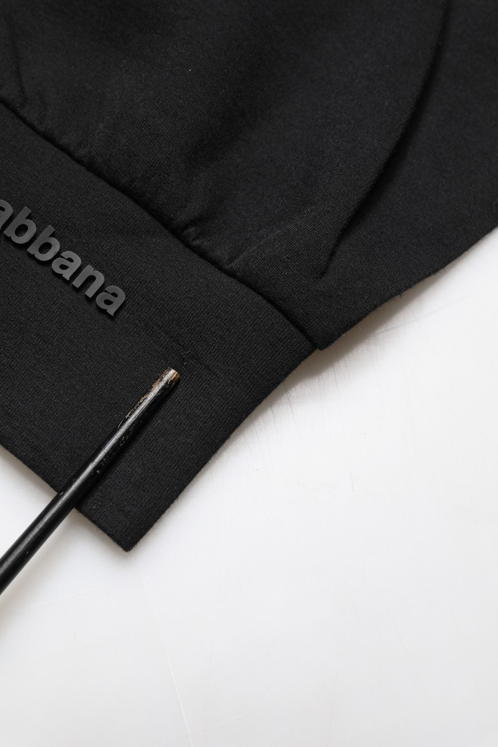 Dolce & Gabbana Black Cotton DG Men CrewNeck Pullover Sweater | Regal Royce