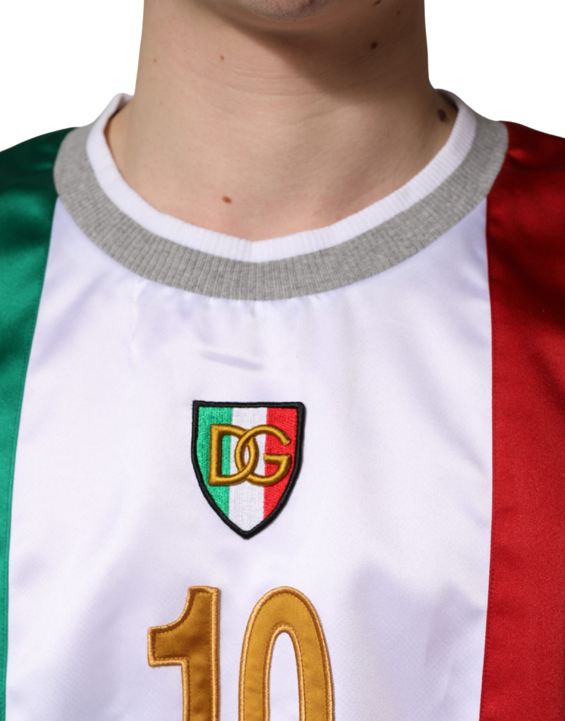 Dolce & Gabbana Multicolor Italian DG Logo Crew Neck T-shirt | Regal Royce